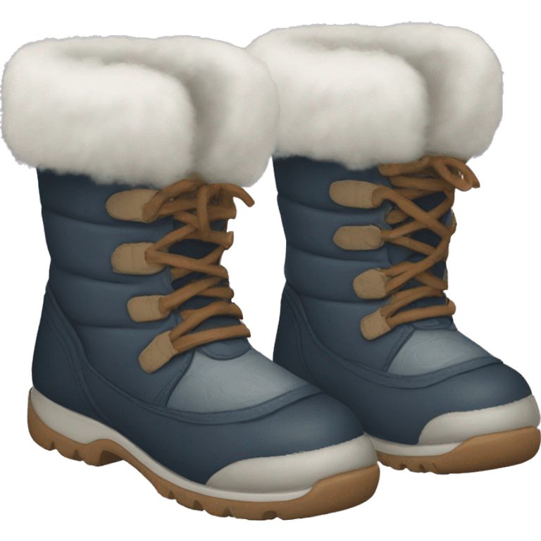 Winter furry boots emoji