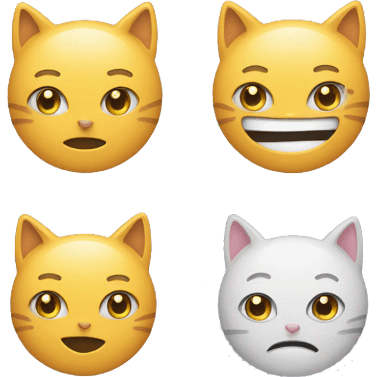  face with expressionless emoji eyes and cat smile emoji