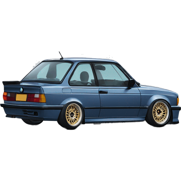 bmw e30 with a wide body kit  emoji