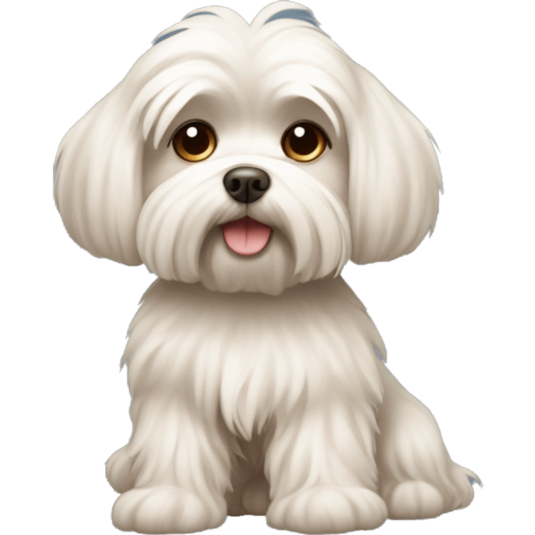 maltese dog with brown in his fur emoji