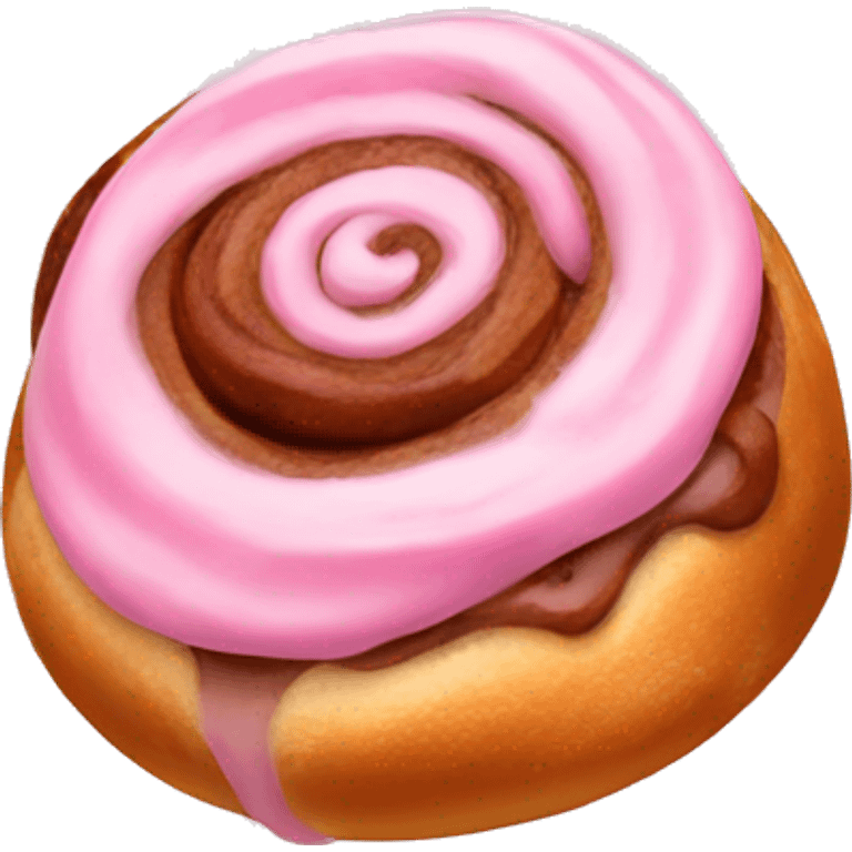 Pink cinnamon roll emoji