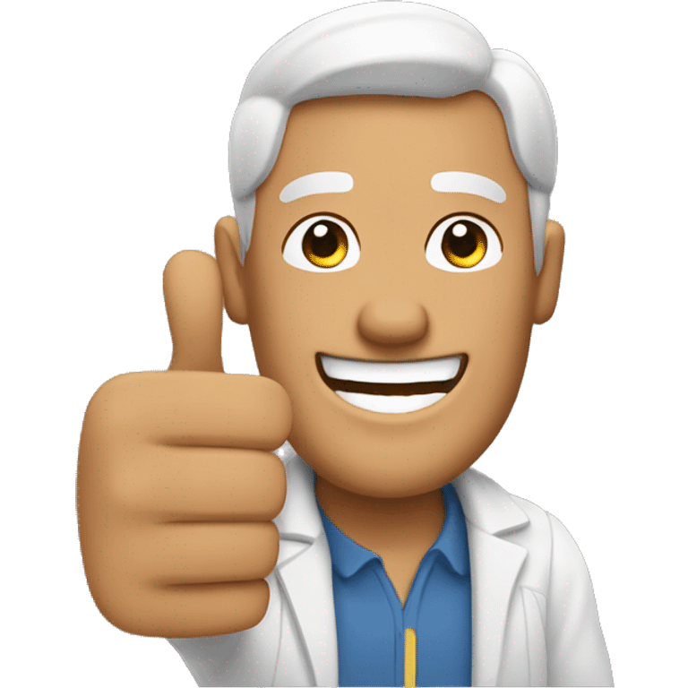 Man with thumbs up emoji