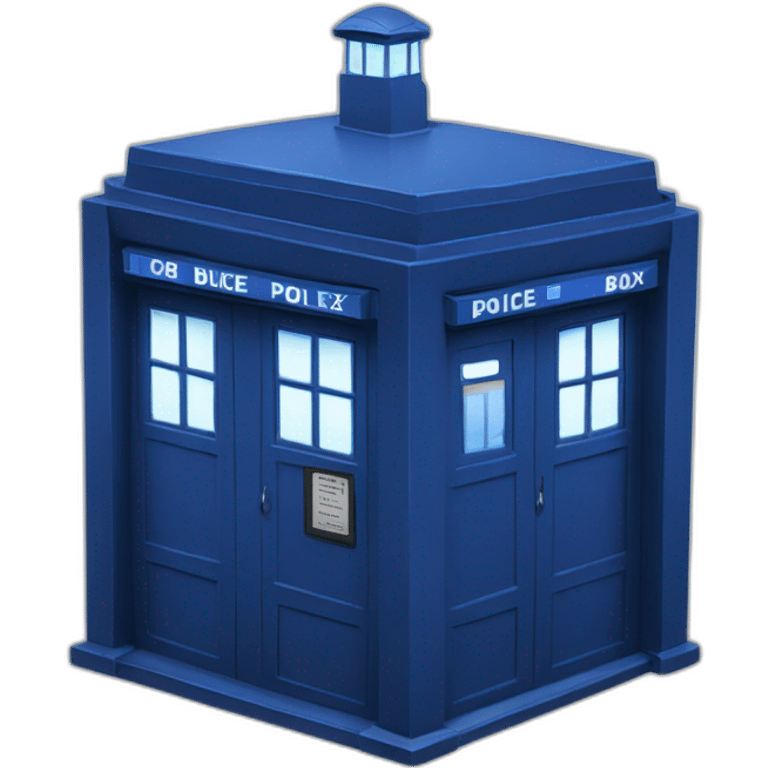 Blue police box emoji