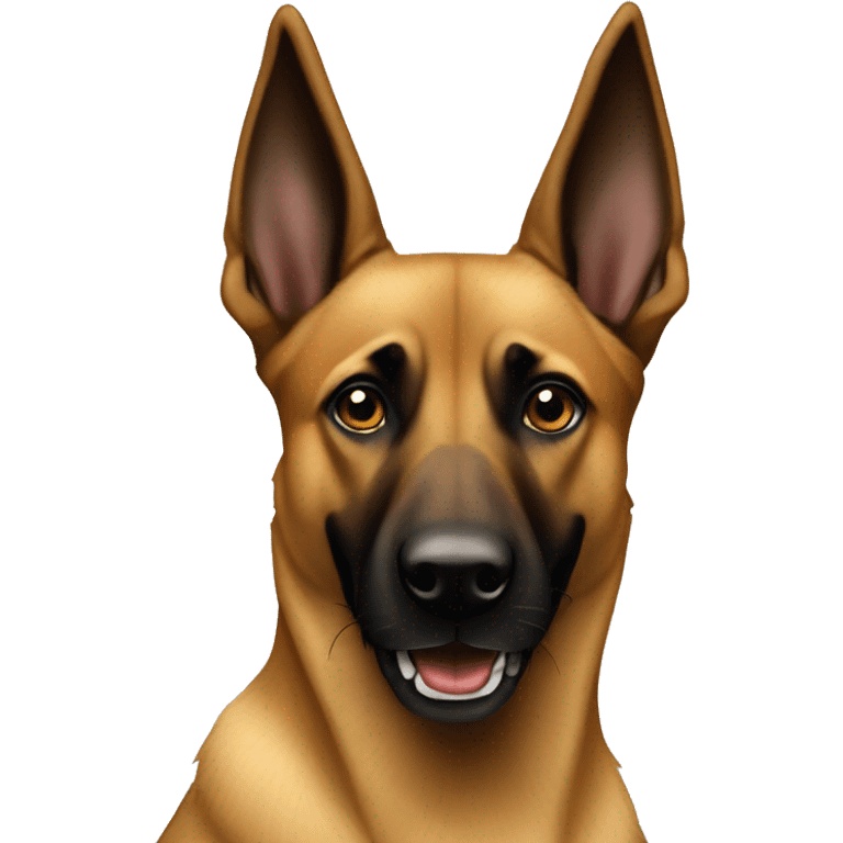 belgian malinois with one floppy right ear emoji