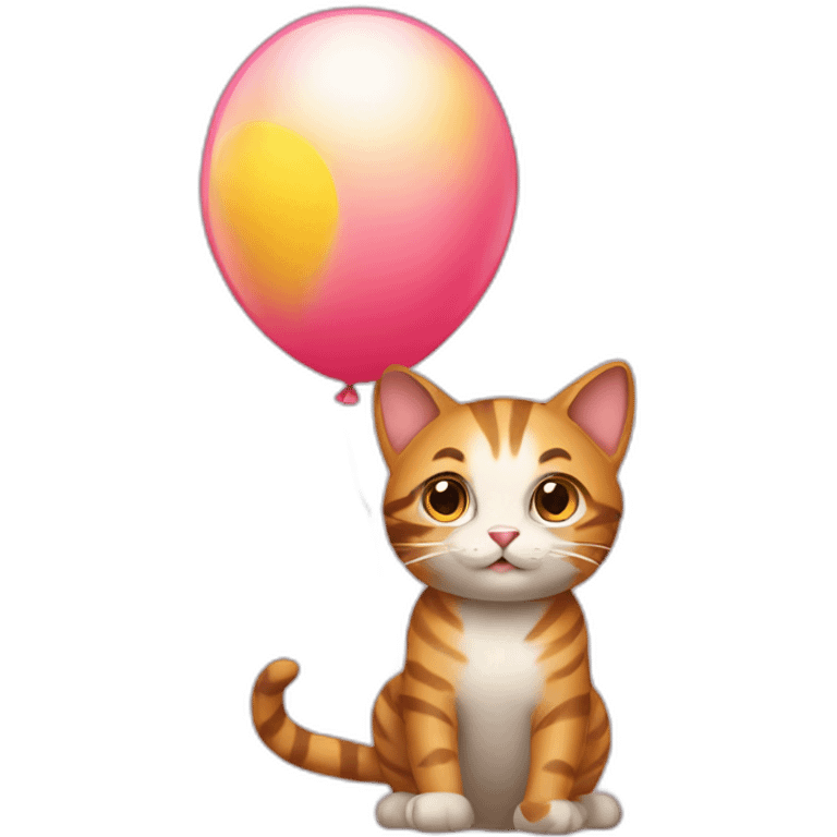 cat with a ballon  emoji