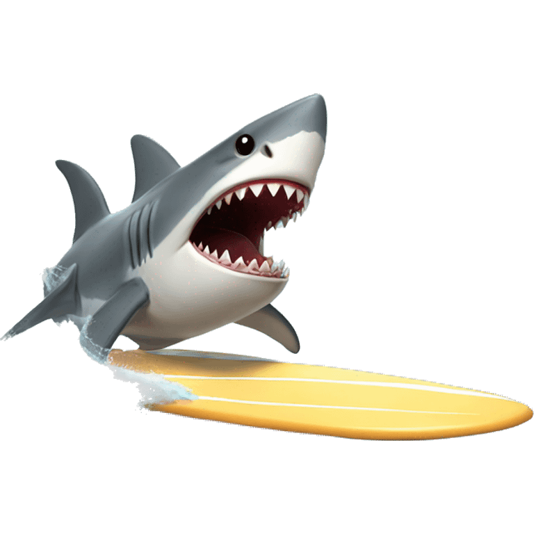 Shark surfing  emoji