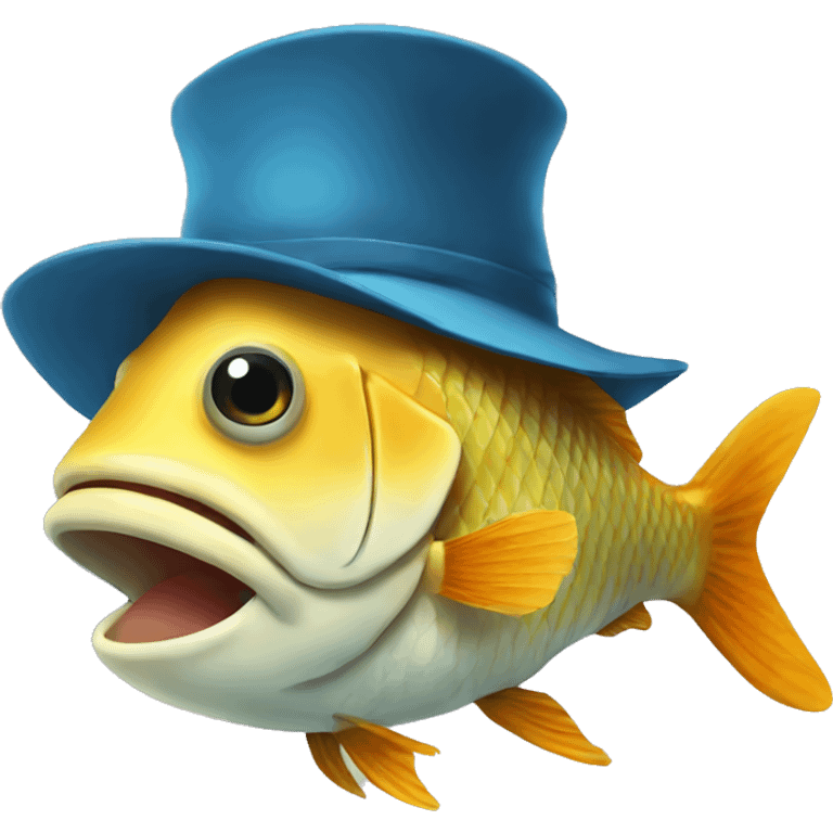 fish with hat emoji