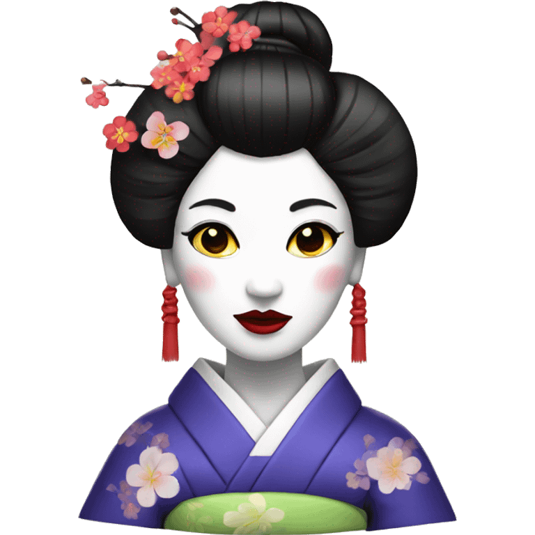 white face Geisha emoji