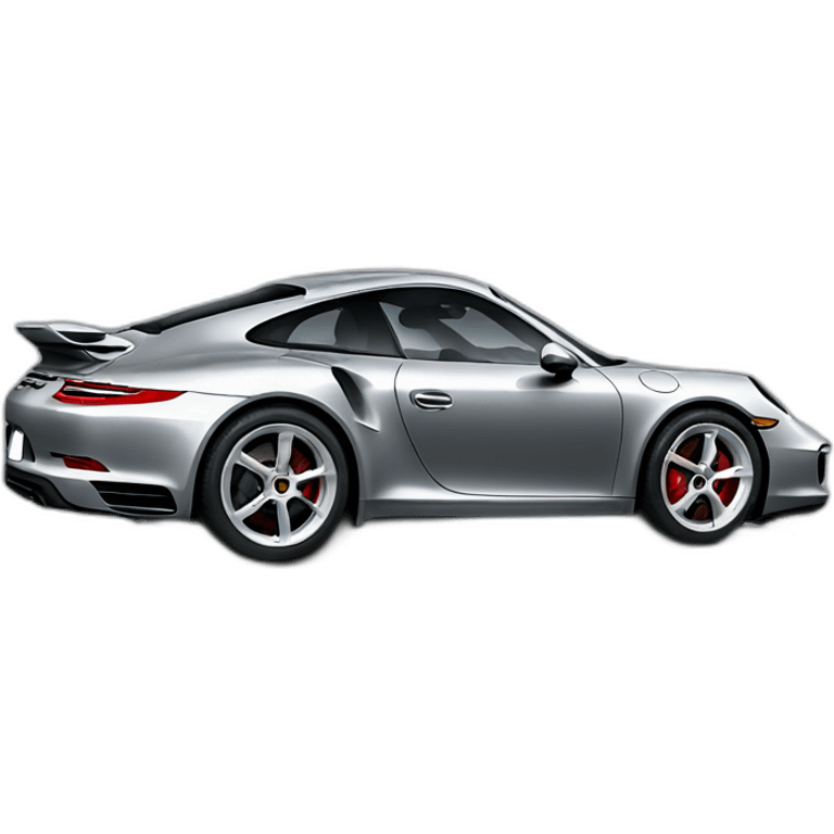 Modern Gray Porsche 911 emoji