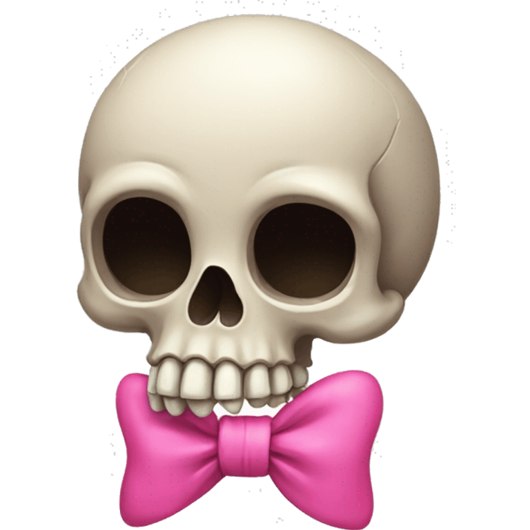 Skull with a pink bow emoji