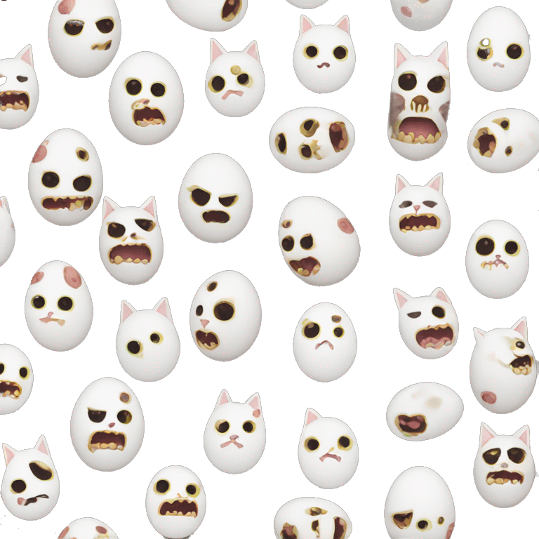 cat zombie egg chicken  emoji