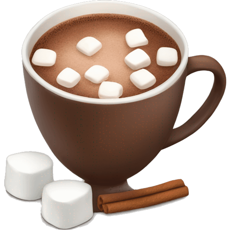 Cup of hot chocolate with marshmallows  emoji