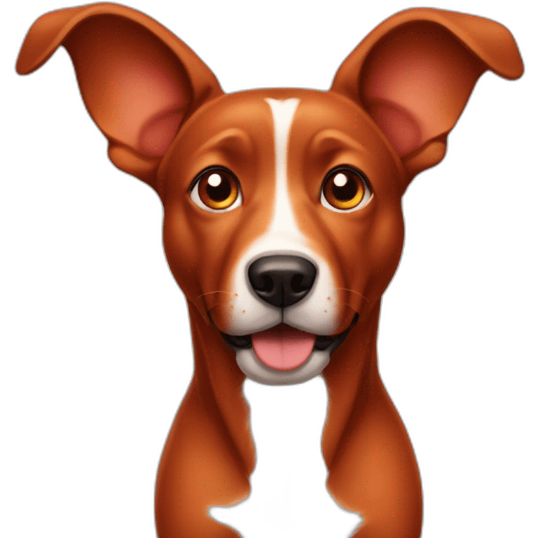 Red dog with big ears emoji