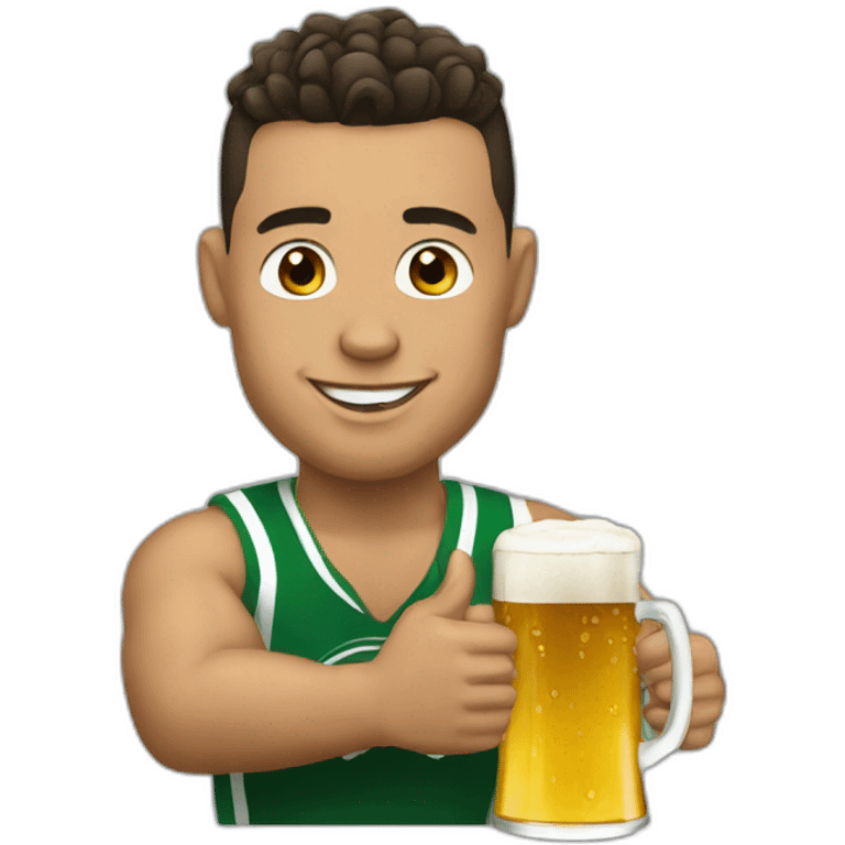 Ronaldo with beer emoji