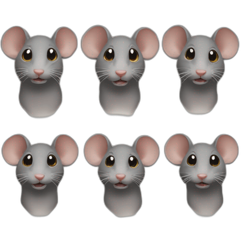 Rat with 3 heads emoji