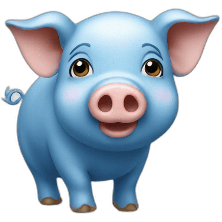 Cochon bleu emoji