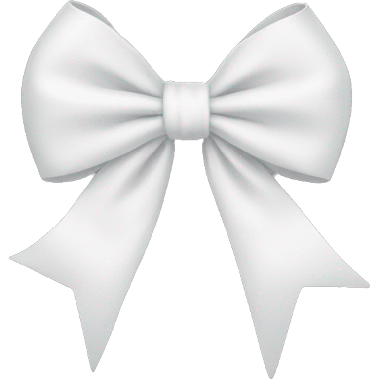 Aesthetic white bow emoji