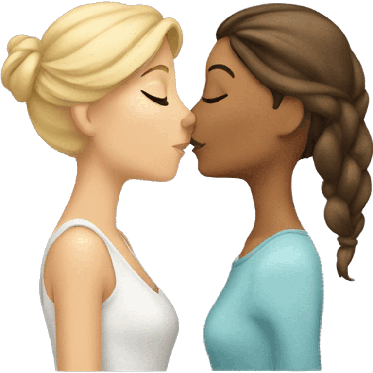 ladies smooching emoji