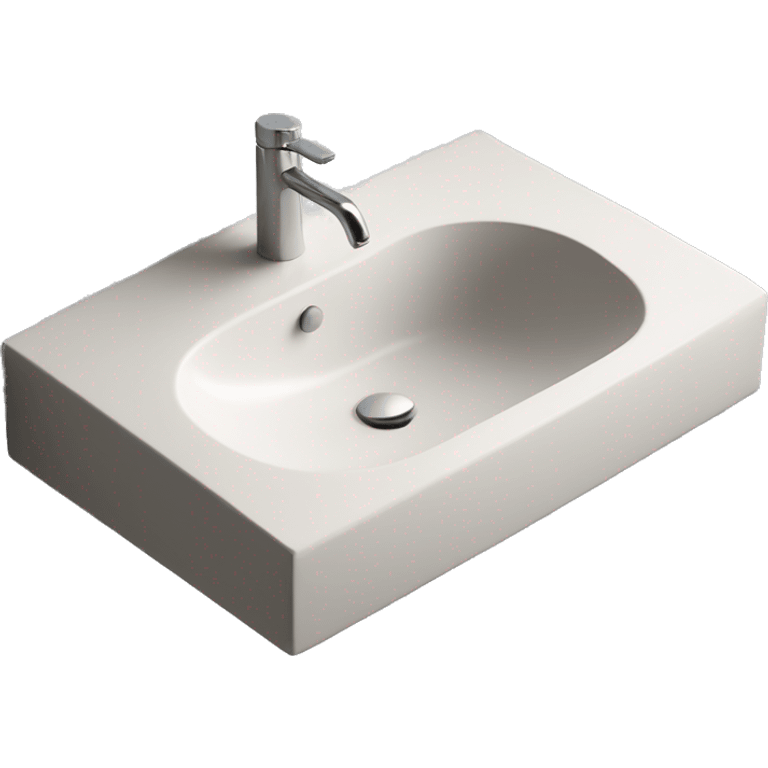 One wash basin modern front emoji