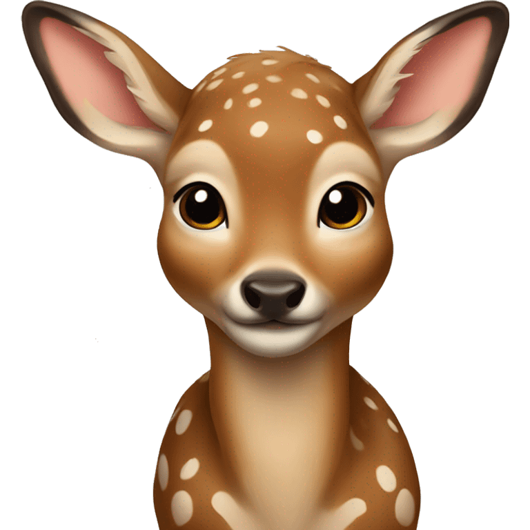 Fawn with a butterfly  emoji