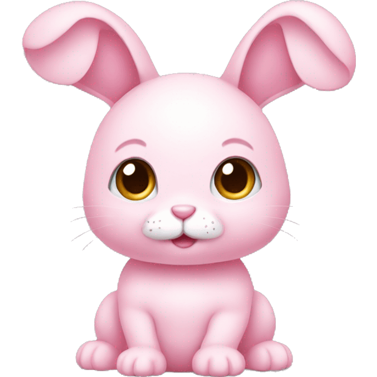 Baby pink bunny emoji