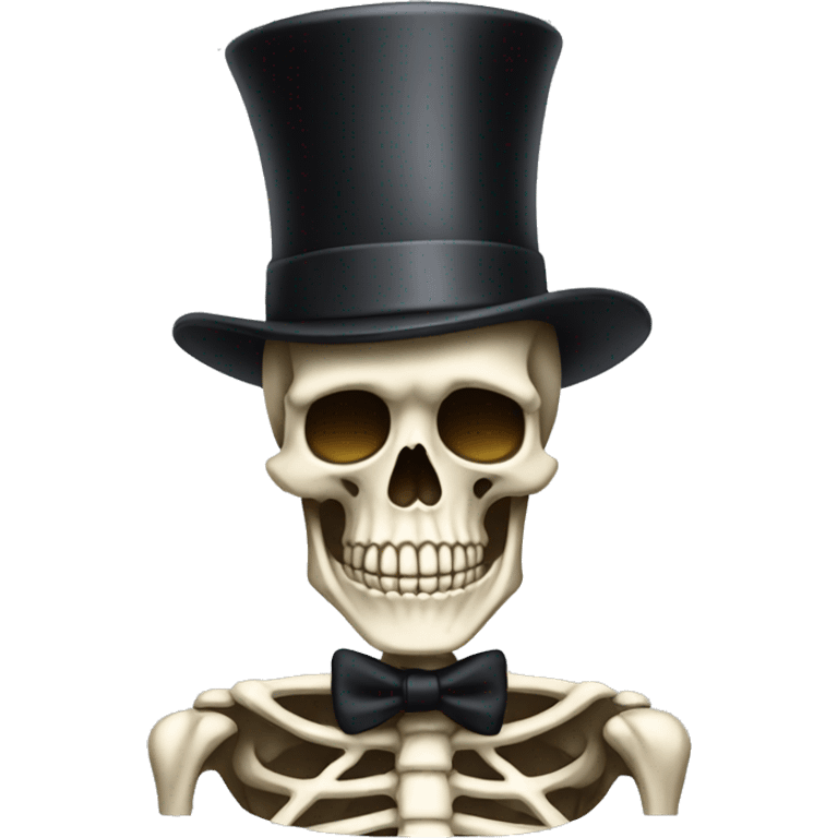 skeleton with a top hat  emoji