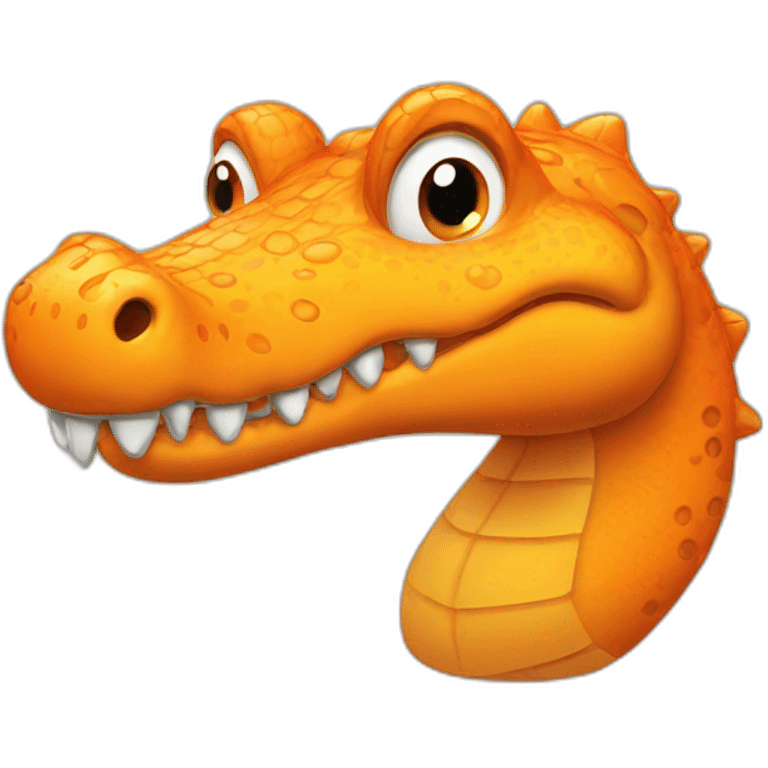 orange crocodile emoji