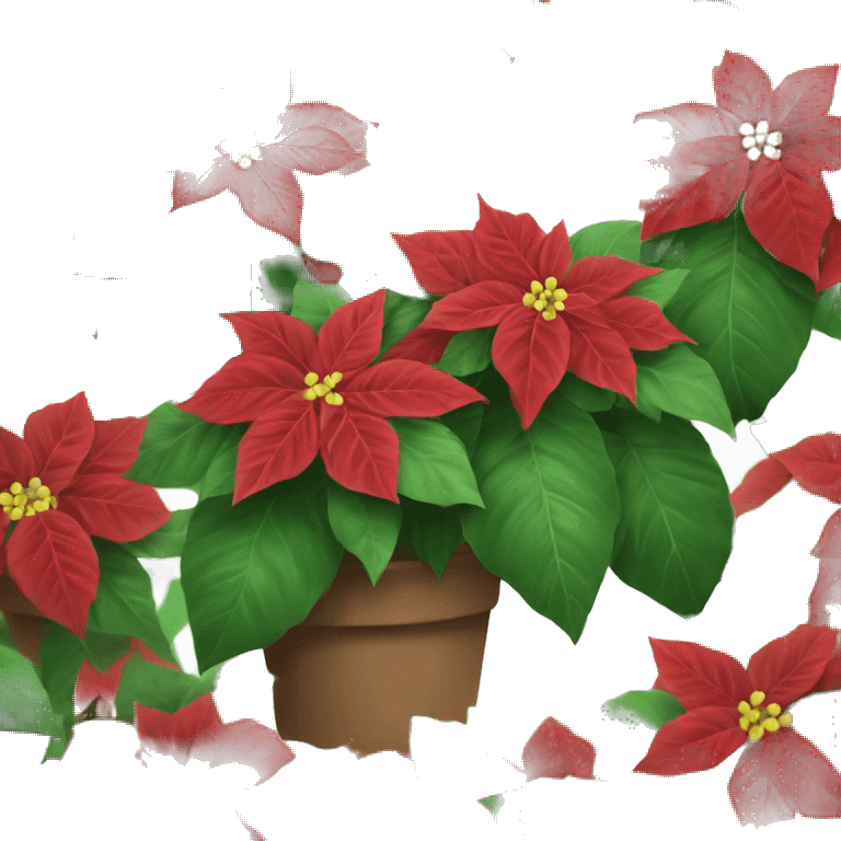 Pointsettias in pot emoji