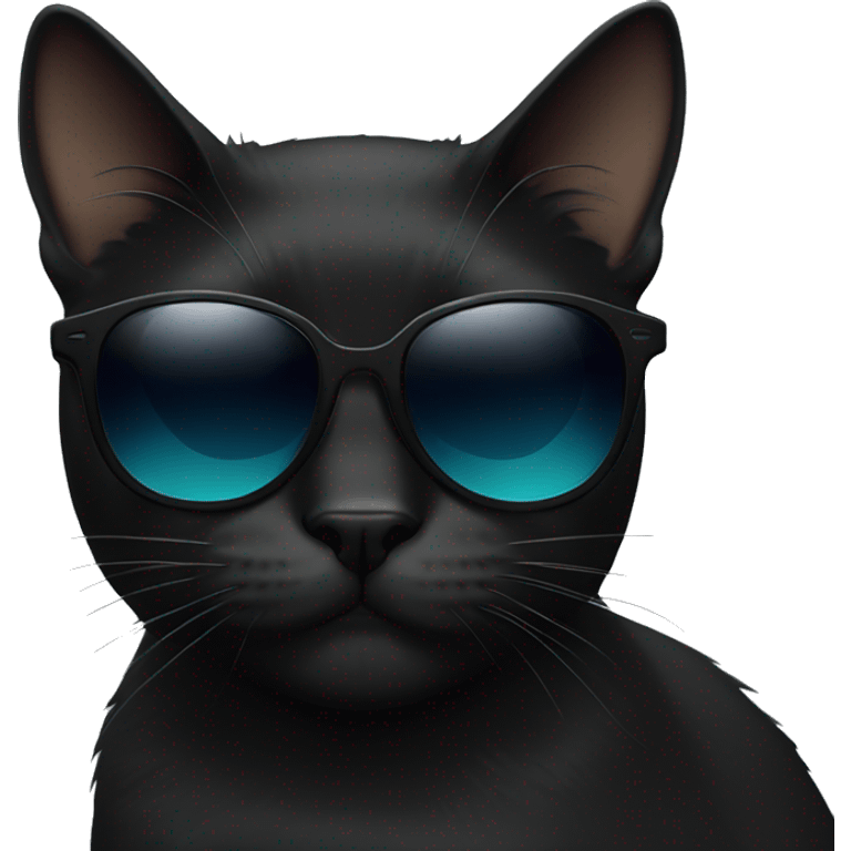 Black Cat with sunglasses emoji