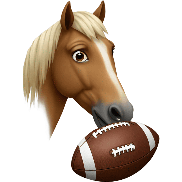 Horse with a football emoji