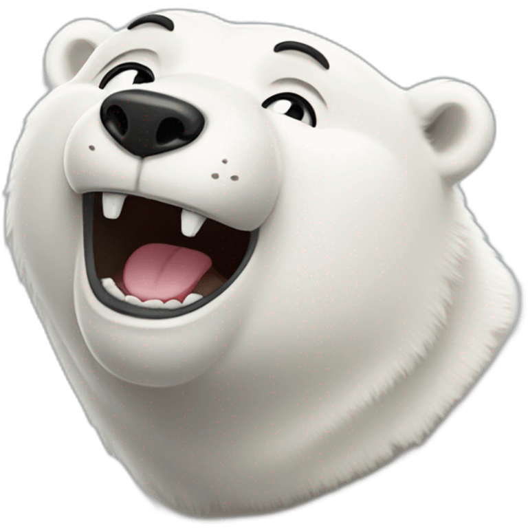 polar bear laughing emoji