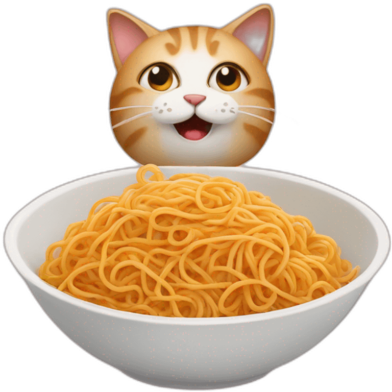 cat with spaghetti emoji