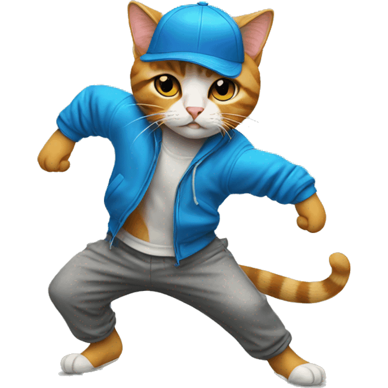 Breakdancer cat emoji