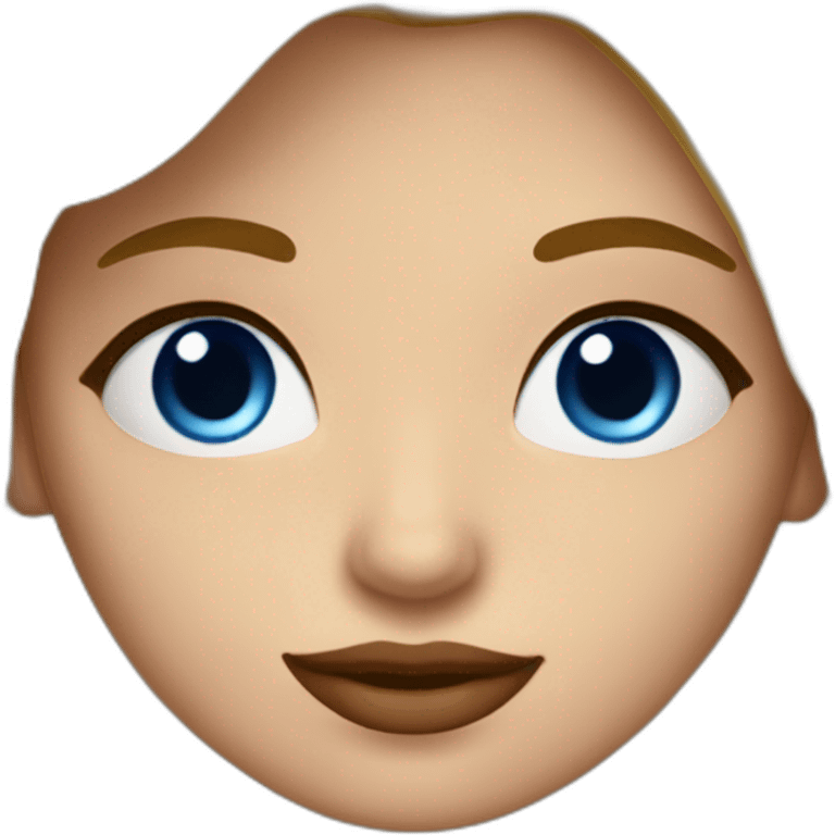 chica rubia con pelo largo ondulado, ojos azules, labios rojos y gafas negras emoji