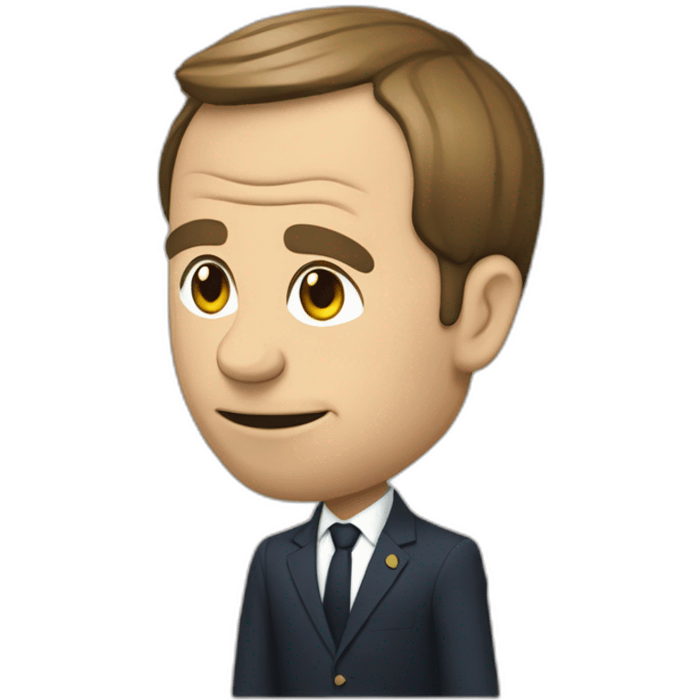 Macron qui mange du papier emoji