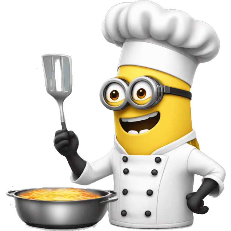 Despicable 4 character mega minion chef cooking up a storm emoji