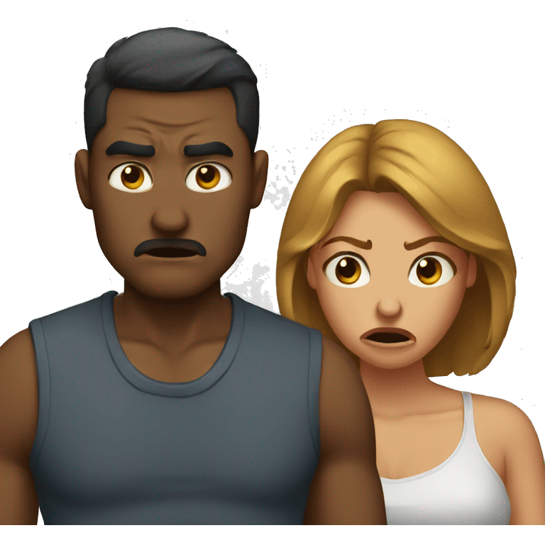 angry couple crying emoji