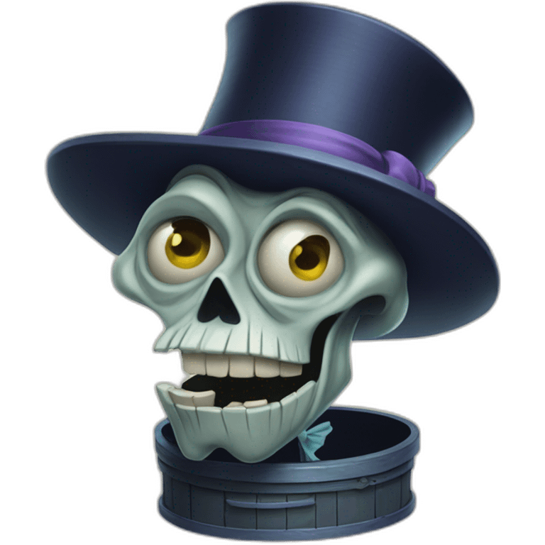 the hatbox ghost from disney’s “haunted mansion” emoji