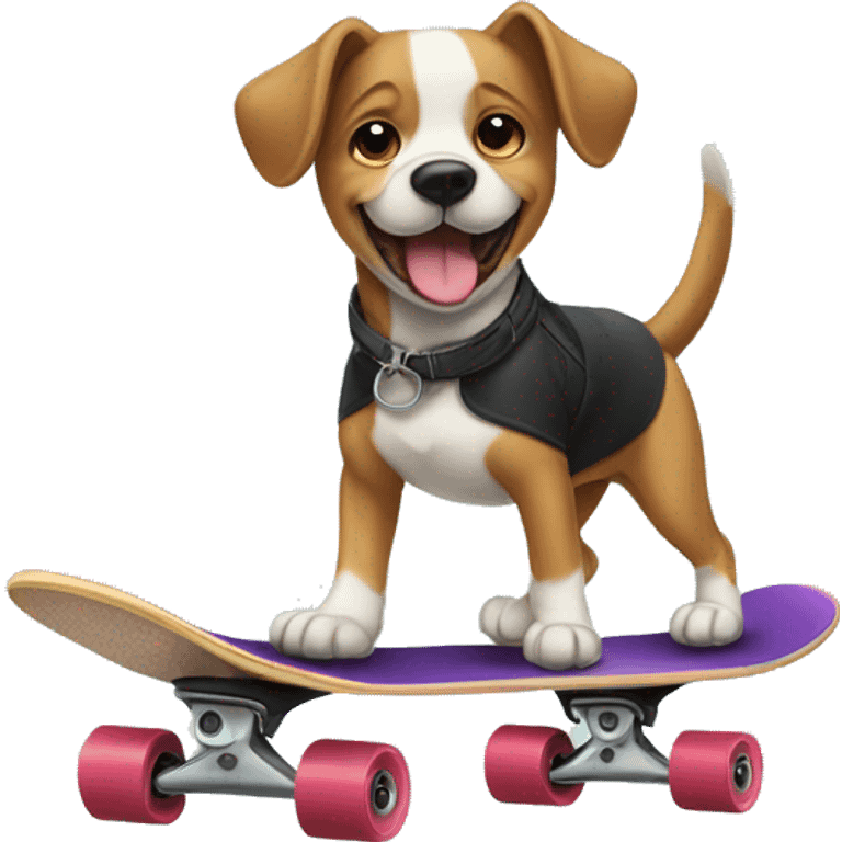 Perro andando en skate emoji