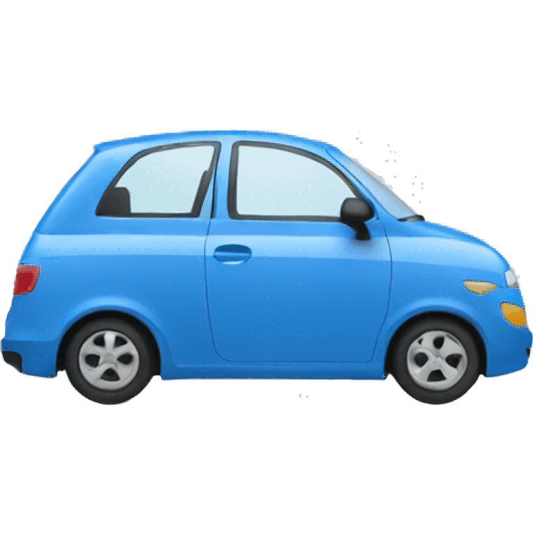 one car, blue, front view emoji