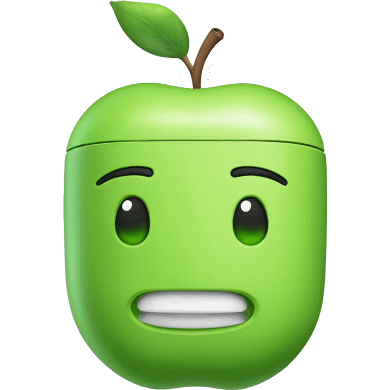 Green Apple AirPod maxes emoji