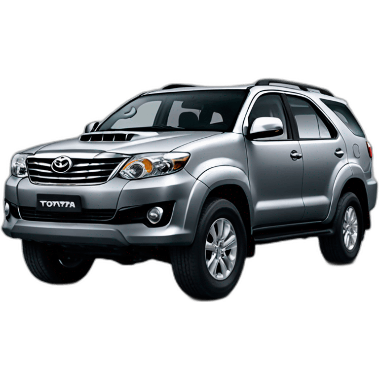 Car model Toyota fortuner 2012 Grey front view emoji