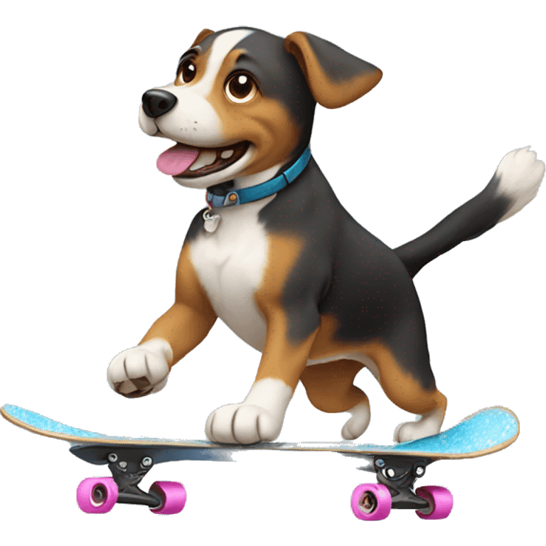 dog skating emoji