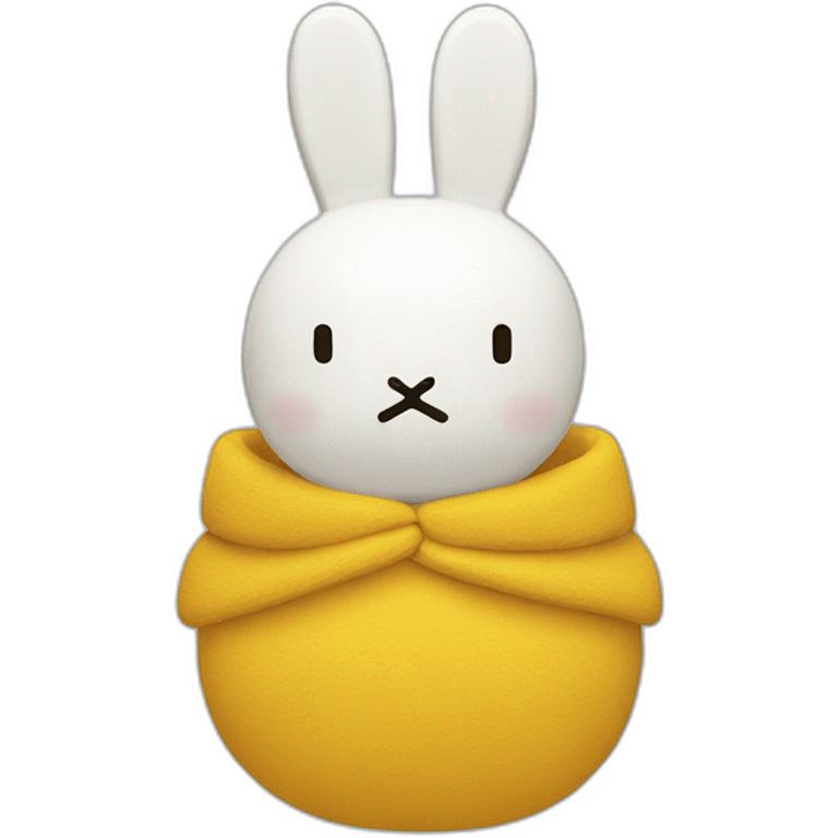 Miffy with Áo bà ba emoji