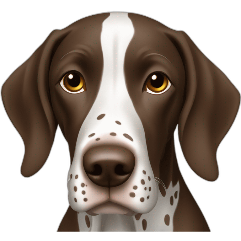 white and brown german shorthaired pointer emoji