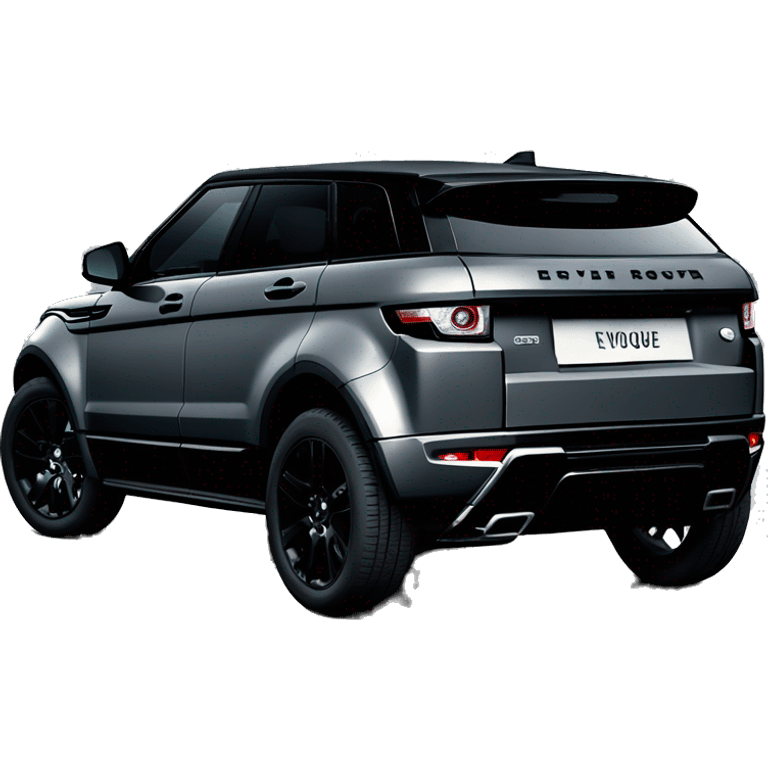 Dark Grey new Range Rover Evoque with black wheels emoji