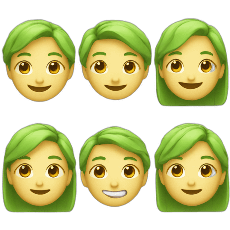 cara de emoticono sonriente verde emoji