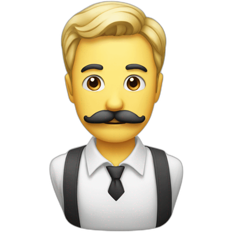 Chat avec moustache emoji