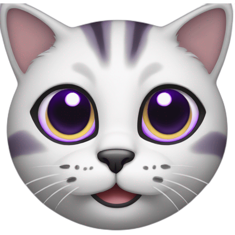 cat with purple eyes emoji