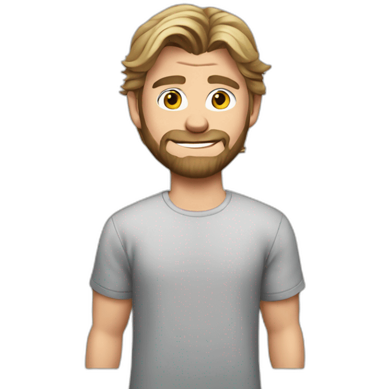 chris-hemsworth cartoon wearing shirt emoji